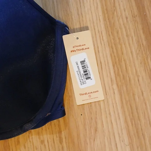 NWT Third Love blue mesh type bra size 36C - Picture 2 of 4